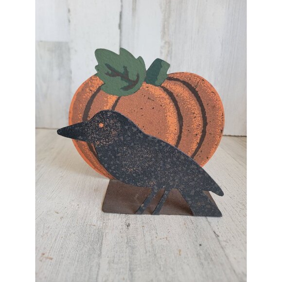 Crow Hallmark metal Crow Hallmark metal napkin holder Halloween home decor - Picture 1 of 5